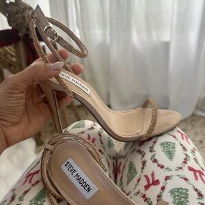 Steve Madden Women's Beige and Gold Heels
